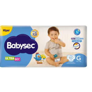 Fralda Babysec Ultra Sec G 60 Unidades