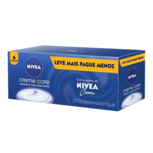 Kit Sabonete em Barra Nivea Creme Care 90g com 6 unidades