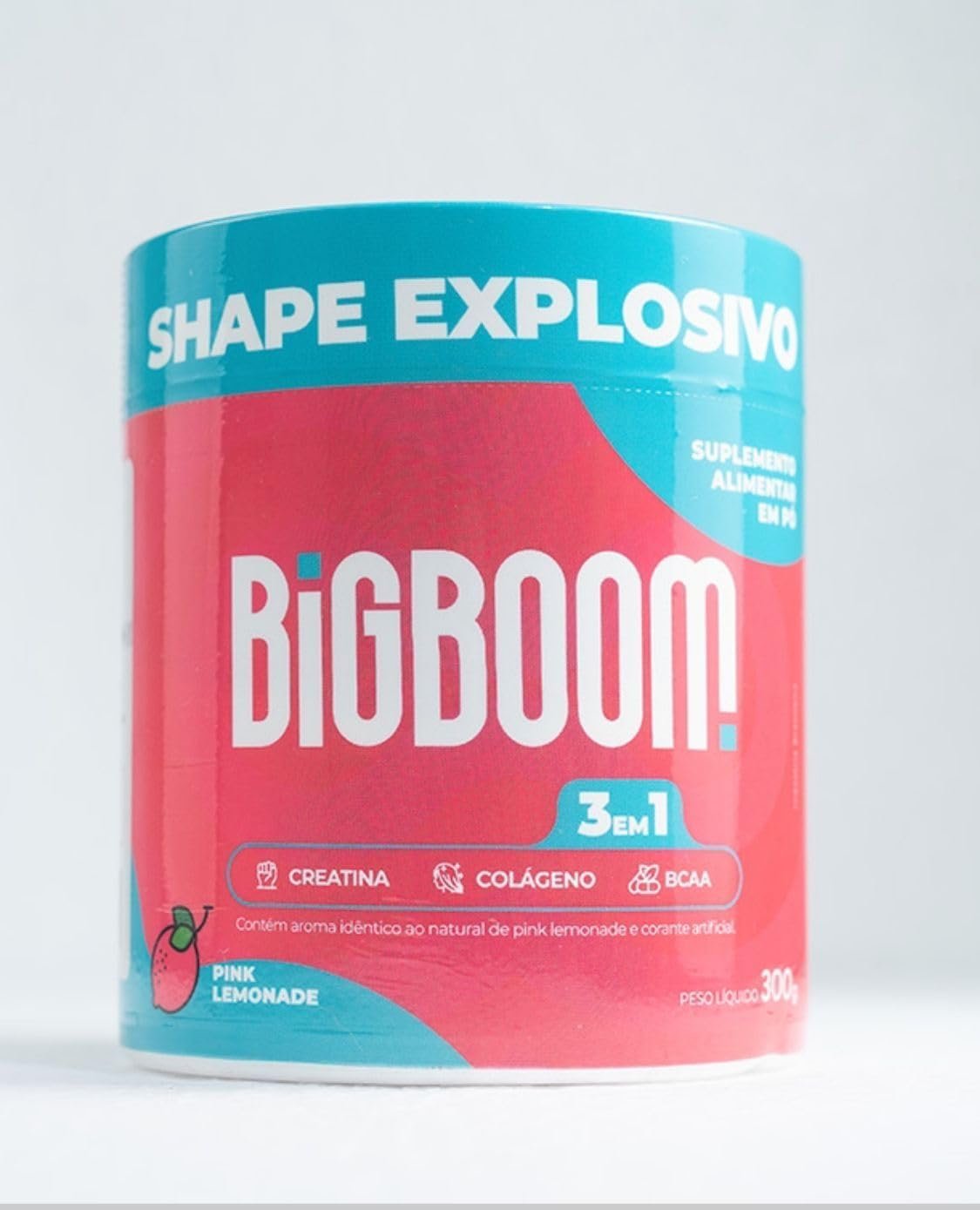 Creatina – BIGBOOM – 100% Pura 300G. A única 3 em 1 | Colágeno, BCAA + Creatina Monohidratada – para mulheres, crescimento de glúteos, crescimento mus
